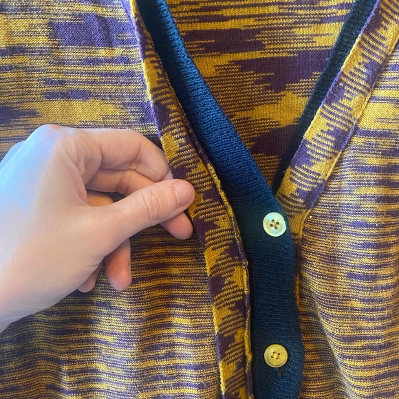 funky orange and purple cardigan - Picture 3 of 3